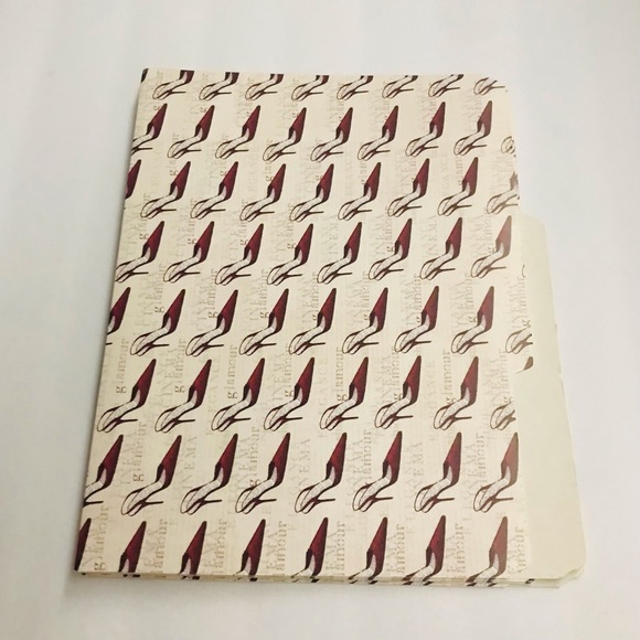 New 8 Matching Files “Glamour” High Heel Shoes” Brown and Cream Folders - Picture 2 of 16